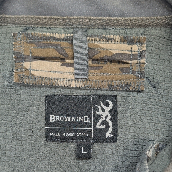 Browning Camo Full Zip Jacket Men’s Large Mossy Oak Shadow Grass Pattern - Picture 2 of 5